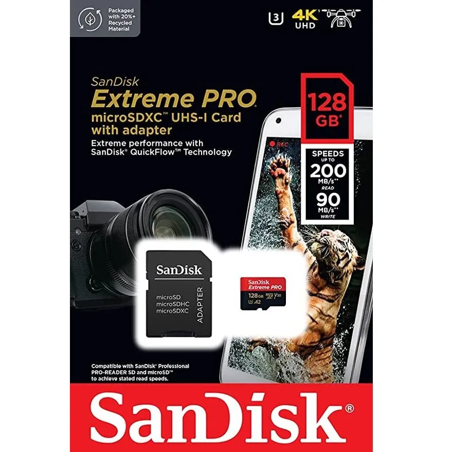 128GB SanDisk Extreme PRO micro SDXC CARD