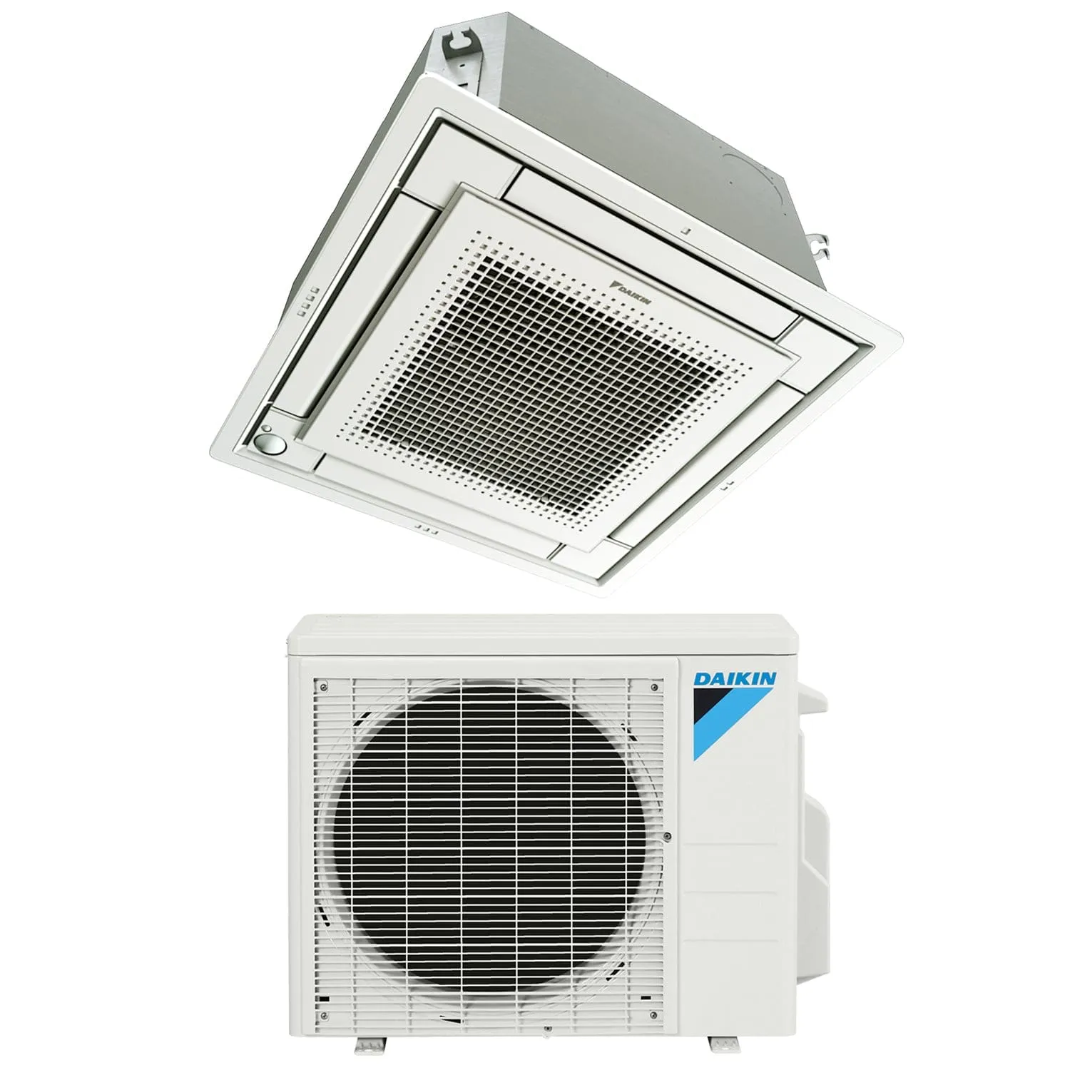 18,000 Btu Daikin 20 SEER Ceiling Cassette Ductless Mini-Split Air Conditioner Heat Pump System  RX18RMVJU9A   FFQ18Q2VJU   BYFQ60C2W1W