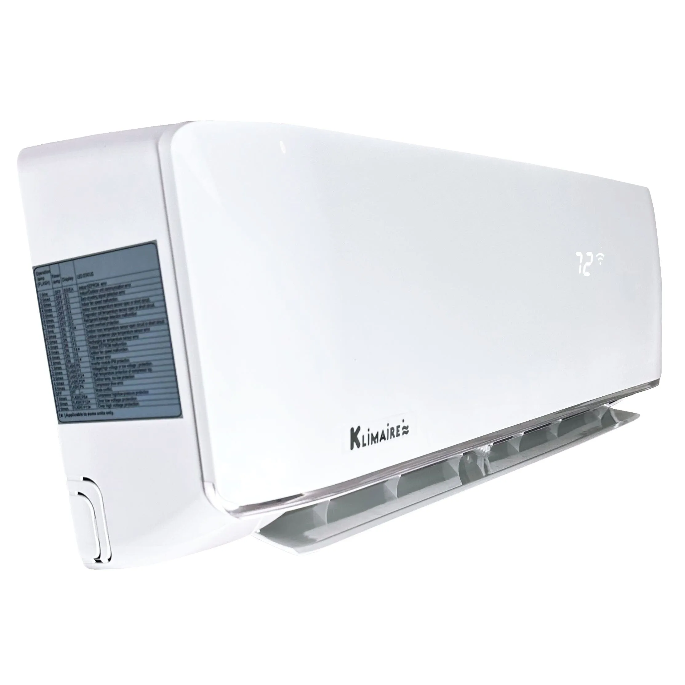 2-Zone Klimaire 23.5 SEER2 Multi Split Wall Mount Floor-ceiling Air Conditioner Heat Pump System 18 18