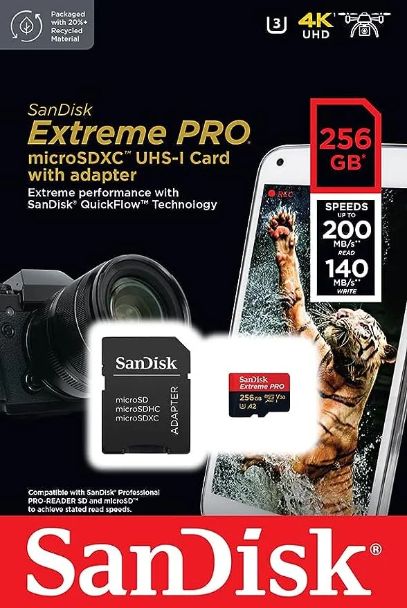 256GB SanDisk Extreme PRO micro SDXC CARD