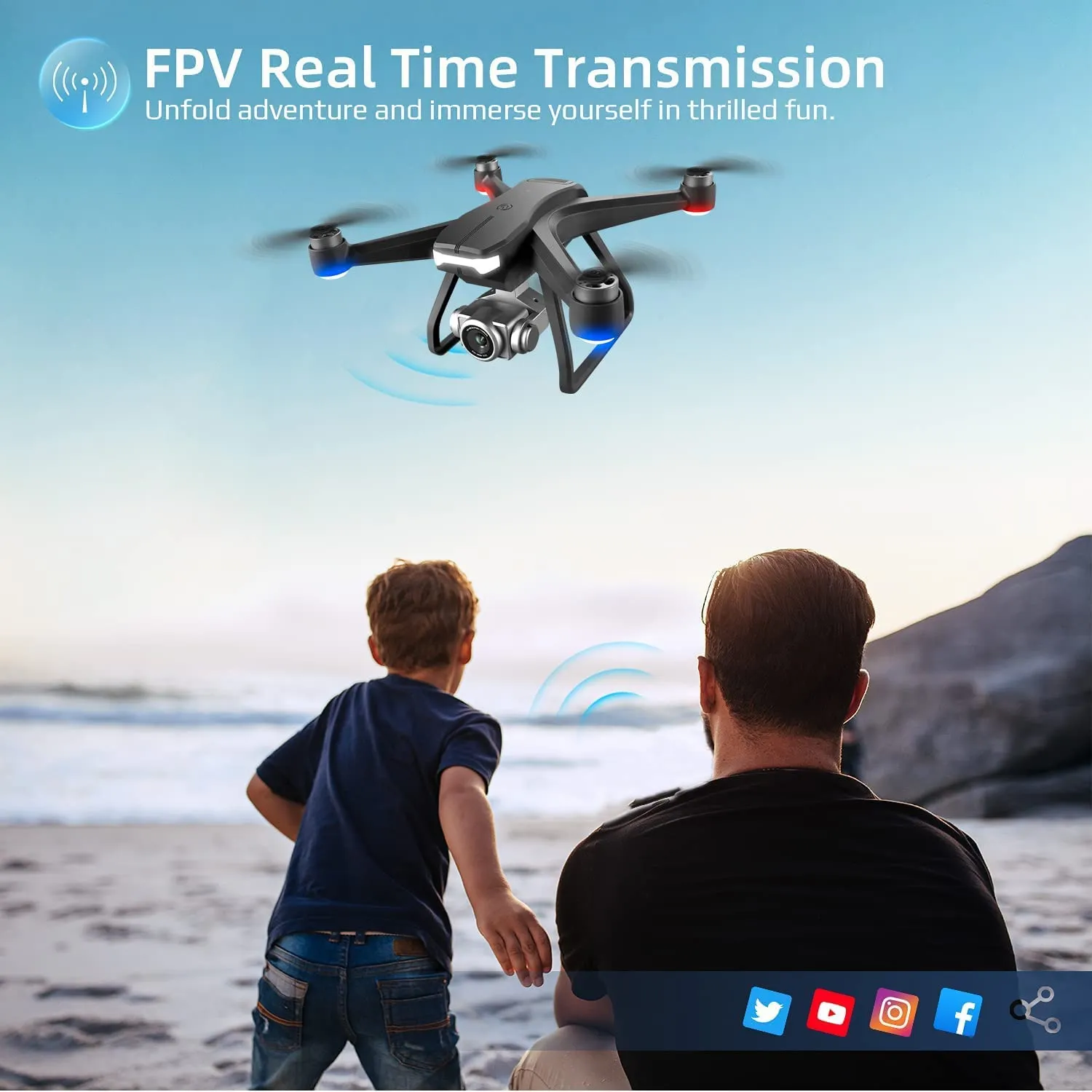 4D-F11 Brushless Motor GPS Drone with HD Camera