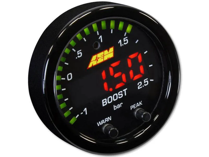 AEM Electronics X-Series Boost Pressure Gauge 52mm | Universal (aem30-0306)