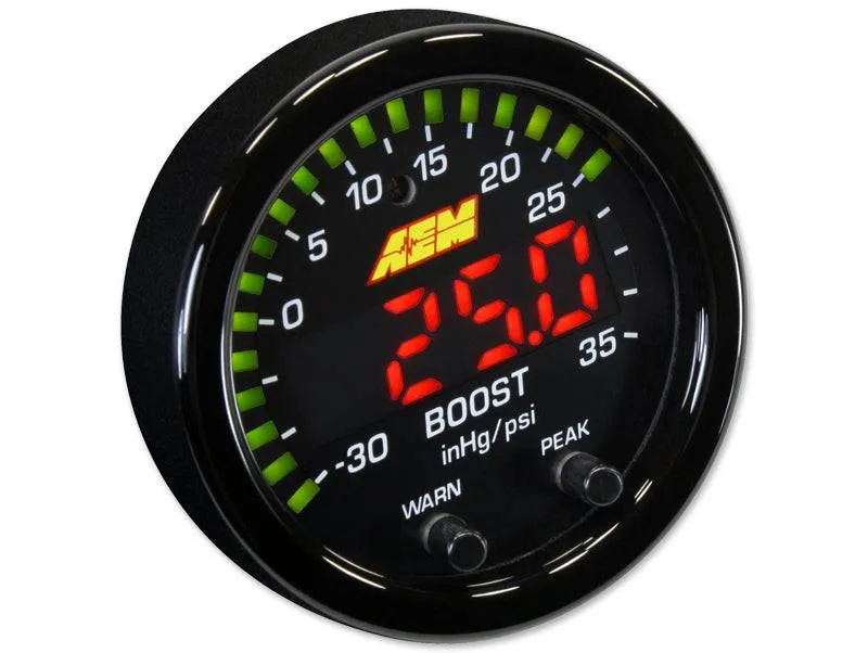 AEM Electronics X-Series Boost Pressure Gauge 52mm | Universal (aem30-0306)