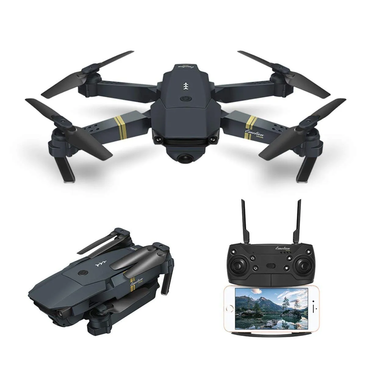 Black Bird 4K Drone Extreme Upgrade w/ Extra Batteries HD Camera Live Video WiFi FPV Voice Command