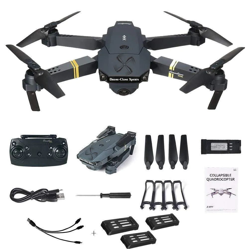 Black Bird 4K Drone Extreme Upgrade w/ Extra Batteries HD Camera Live Video WiFi FPV Voice Command