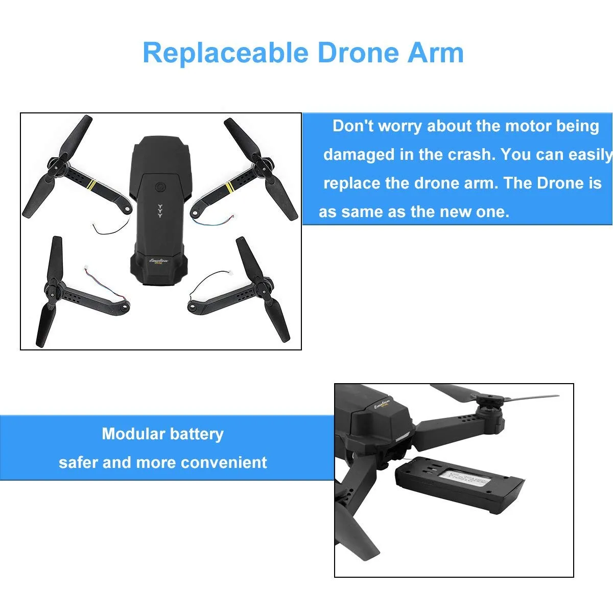 Black Bird 4K Drone Extreme Upgrade w/ Extra Batteries HD Camera Live Video WiFi FPV Voice Command