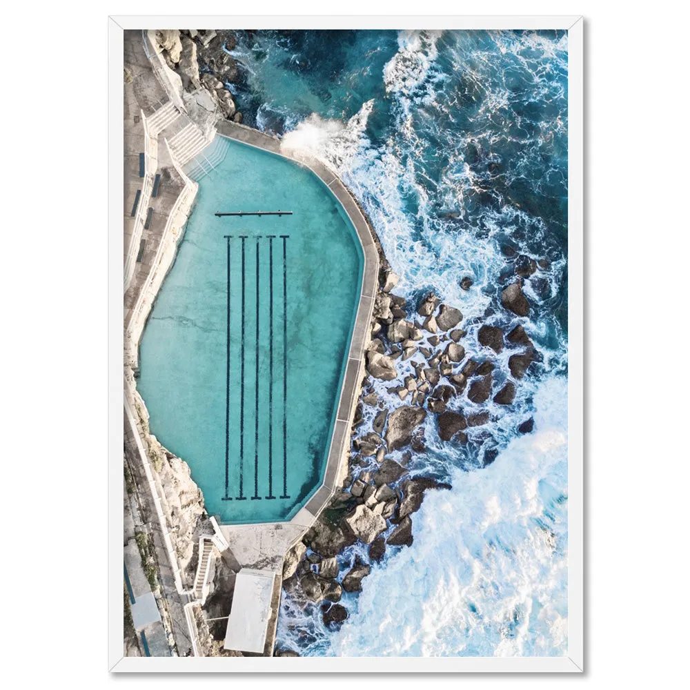 Bronte Rock Pool Aerial I - Art Print