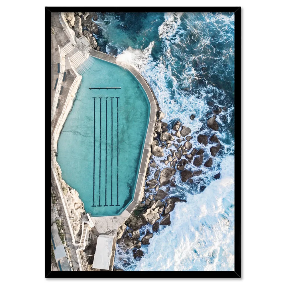 Bronte Rock Pool Aerial I - Art Print