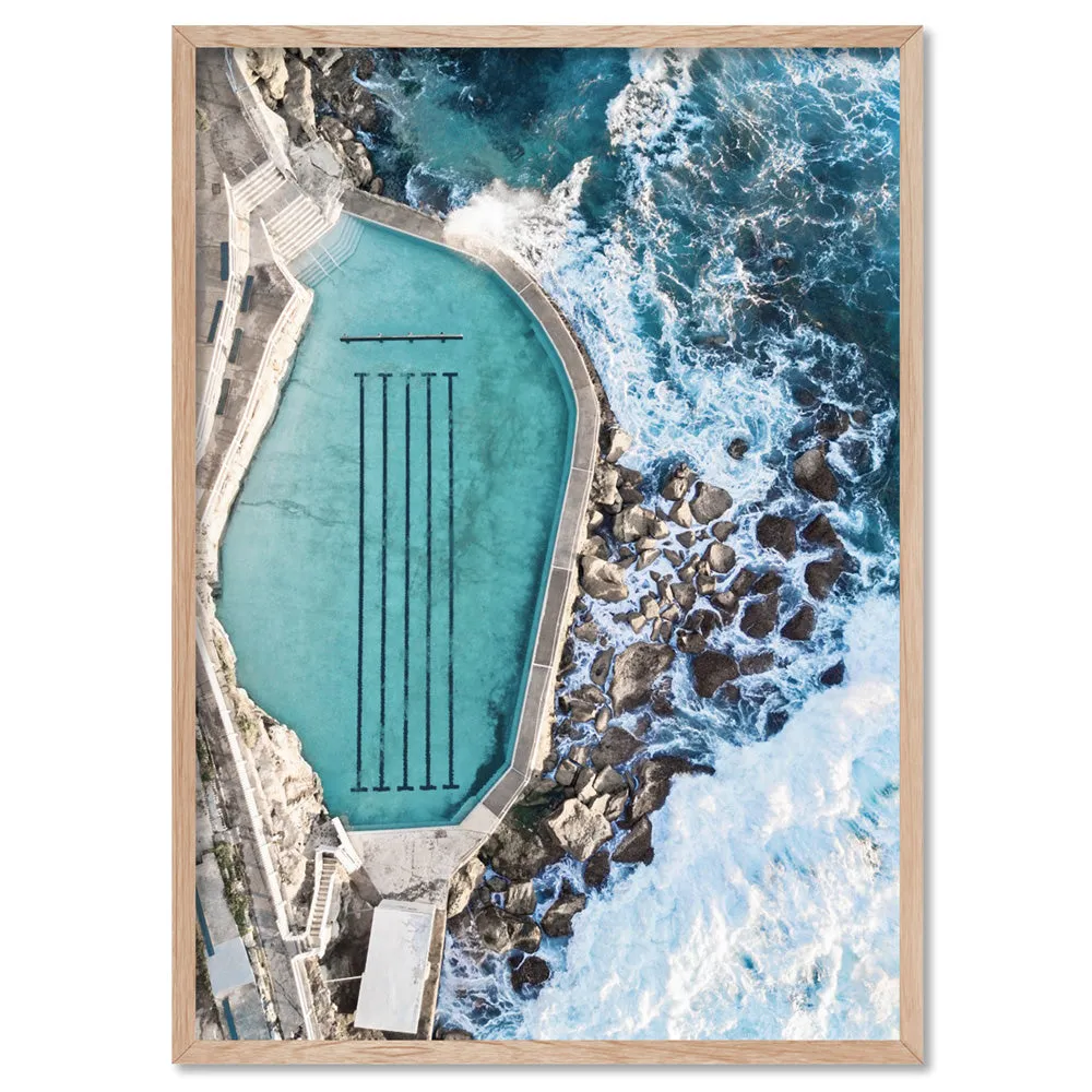 Bronte Rock Pool Aerial I - Art Print