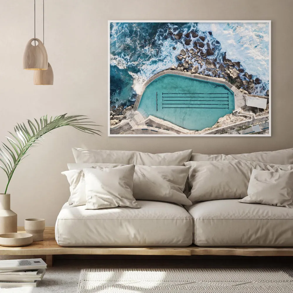 Bronte Rock Pool Aerial I - Art Print