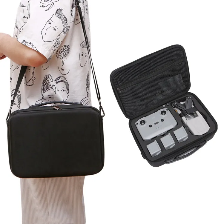 Drone Shoulder Messenger Bag Handbag for DJI Mavic Air 2/Air 2S(PU Diamond Pattern Black)