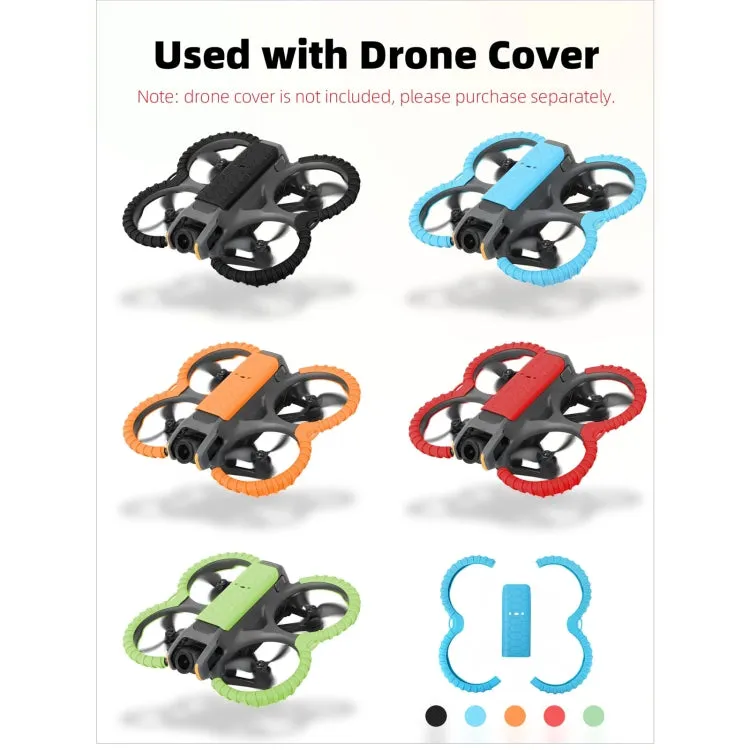 For DJI Avata 2 Sunnylife Drone Anti-Collision Protective Cover Combo Case Kit(Black)