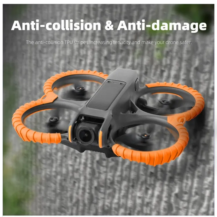 For DJI Avata 2 Sunnylife Drone Anti-Collision Protective Cover Combo Case Kit(Orange)