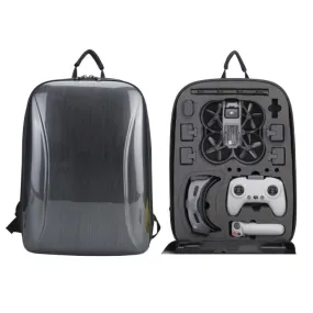 For DJI AVATA  Storage Bag Hard Shell Waterproof Shoulder Bag Backpack(Brushed Gray)