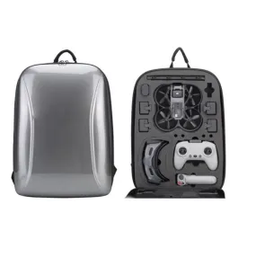 For DJI AVATA  Storage Bag Hard Shell Waterproof Shoulder Bag Backpack(Metal Gray)