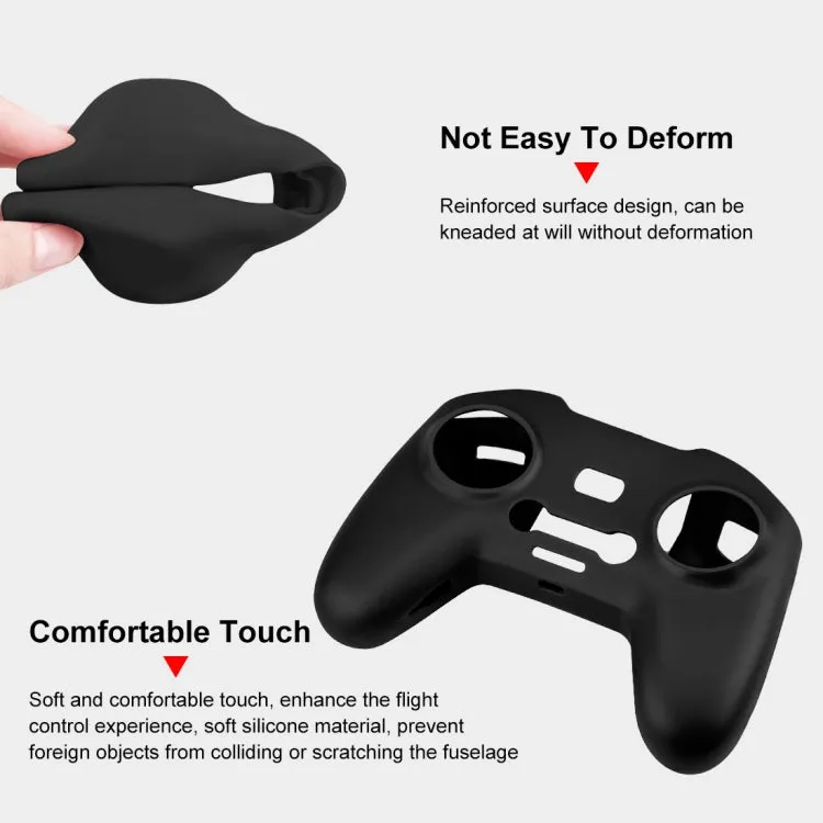 For DJI FPV Combo Remote Control PULUZ Silicone Protective Case (Black)