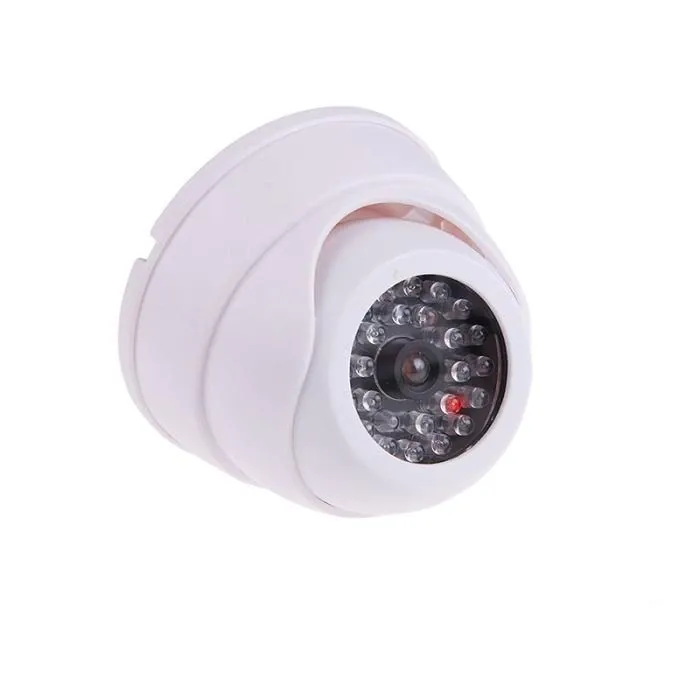 High Quality Fake Security Dome Camera with Flashing LED Light