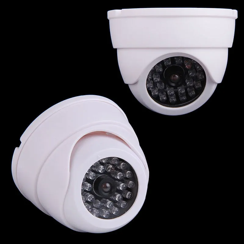 High Quality Fake Security Dome Camera with Flashing LED Light