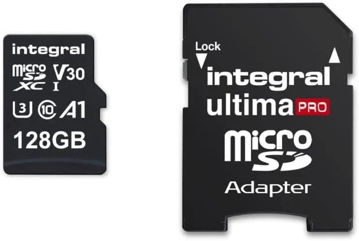 Integral 128GB Micro SD Card 4K Video Premium High Speed Memory Card SDXC Up to 100MB s Read and 50MB s Write speed V30 C10 U3 UHS-I A1