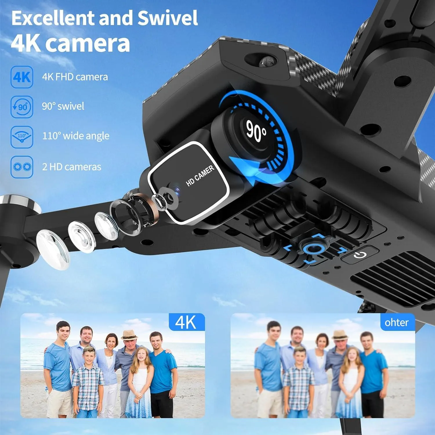 JS30 4K ULTRA HD DUAL CAMERA DRONE W/ 360 OA