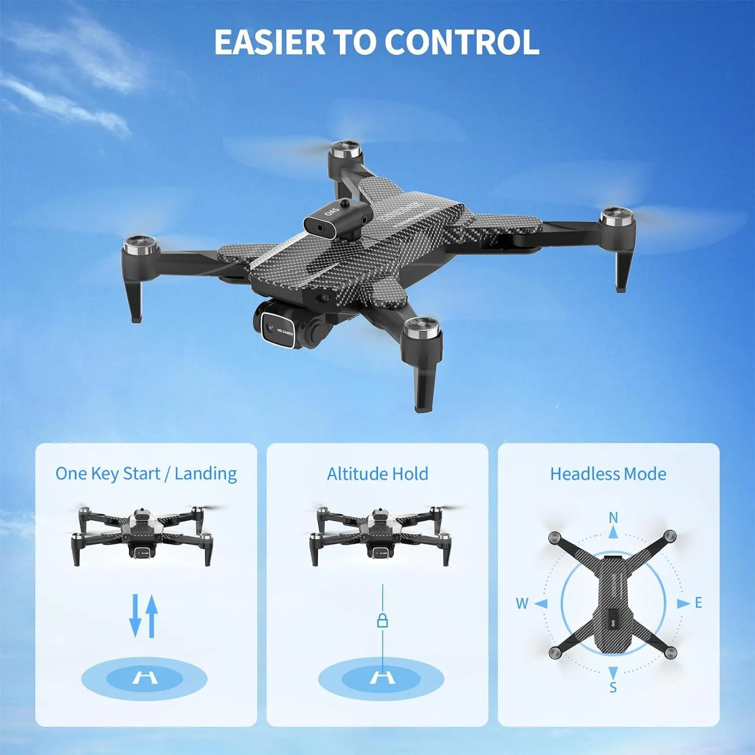 JS30 4K ULTRA HD DUAL CAMERA DRONE W/ 360 OA