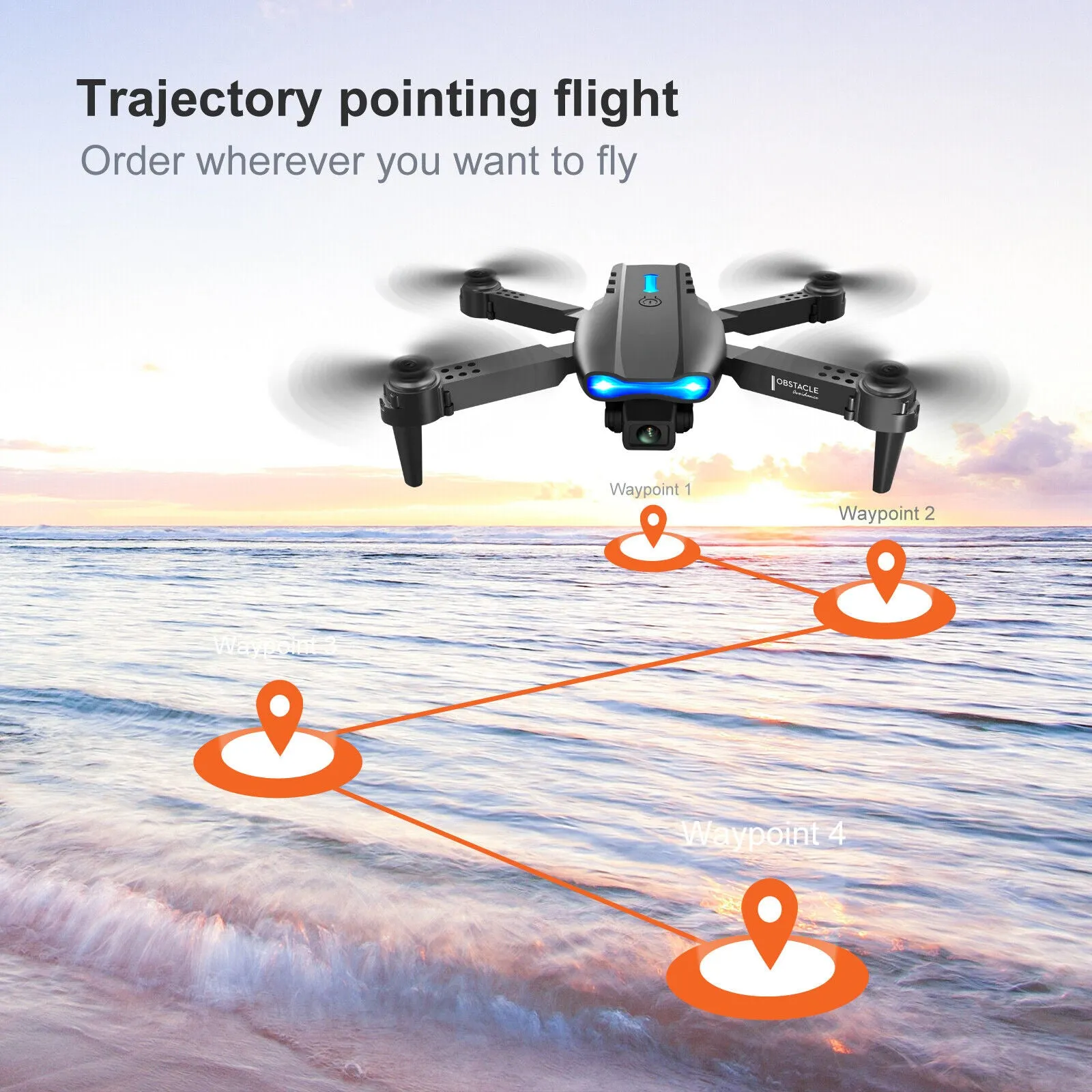 MMQuadAirX™ 4K Ultra-HD Dual Camera GPS Drone - Quadcopter, 4G, Pro, Foldable RC