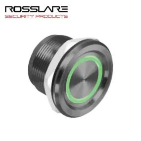 Rosslare - PX-34B - Piezoelectric Switch - LED Ring - 5-30 VDC - IP68 - Black