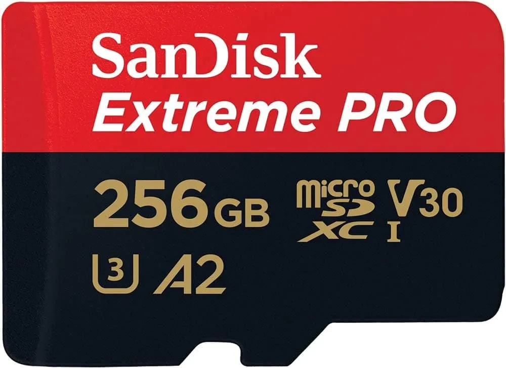 SanDisk 256GB Extreme PRO microSDXC Card   SD Adapter, Up to 200MB/s, A2 App Performance, UHS-I, Class 10, U3, V30