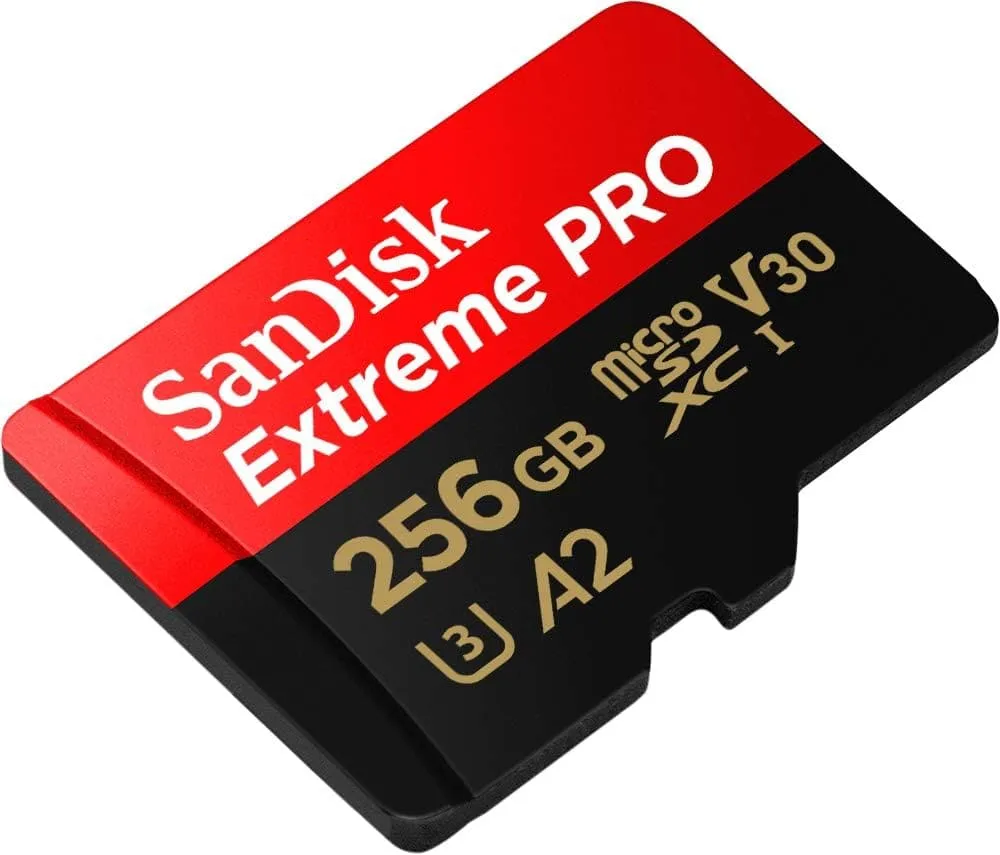 SanDisk 256GB Extreme PRO microSDXC Card   SD Adapter, Up to 200MB/s, A2 App Performance, UHS-I, Class 10, U3, V30