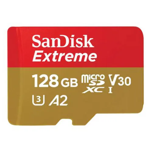 SanDisk Extreme 128GB A2 U3 V30 MicroSD MicroXC Card