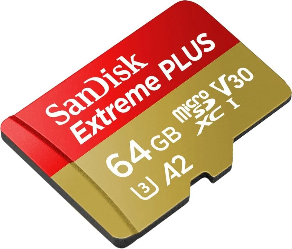 SanDisk Extreme PLUS 64 GB microSDXC Memory Card   SD Adapter with A2 App Performance up to 170 MB/s, Class 10, U3, V30