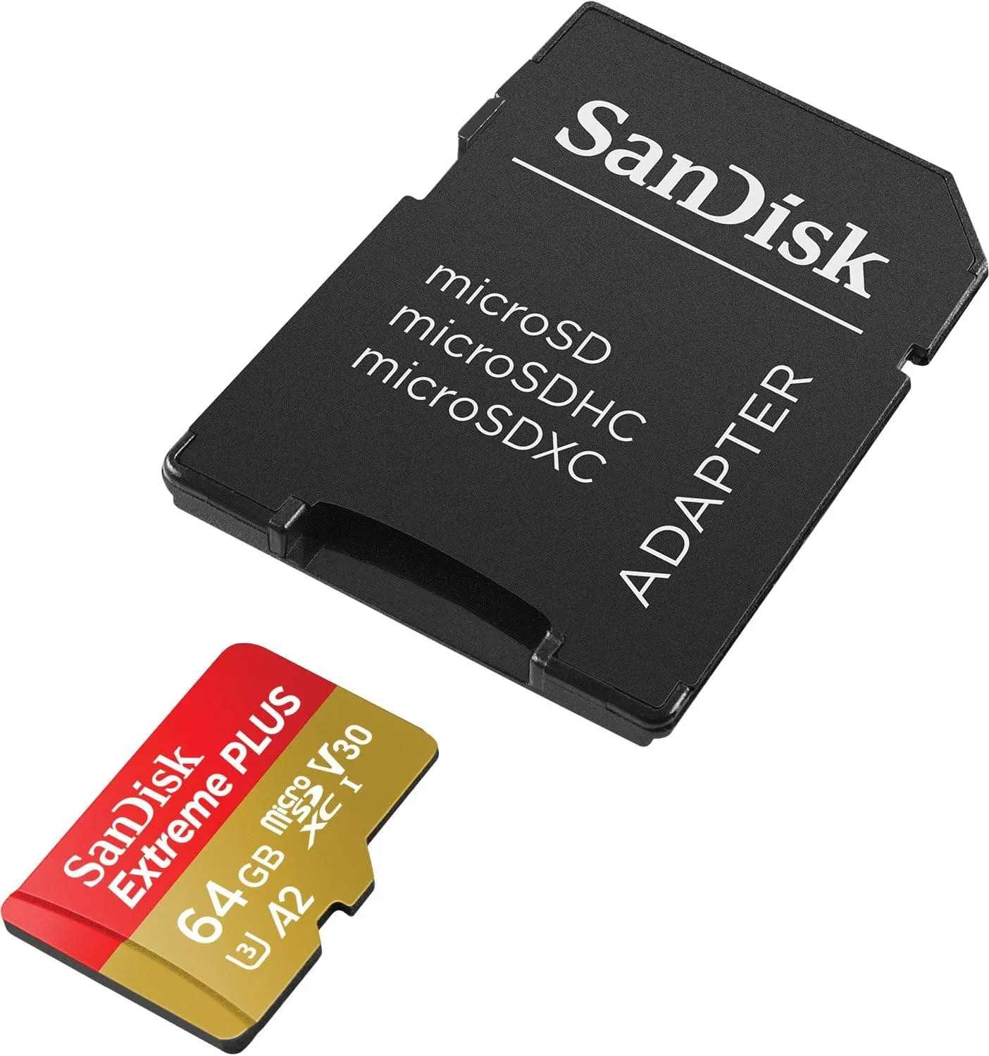 SanDisk Extreme PLUS 64 GB microSDXC Memory Card   SD Adapter with A2 App Performance up to 170 MB/s, Class 10, U3, V30