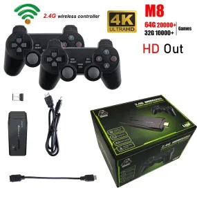 Video Game Console 2.4G Double Wireless Controller Game Stick 4K 20000