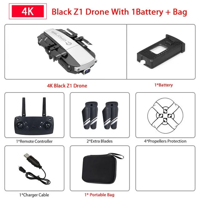 Z1 Wifi FPV Mini Drone with 1080P 4K HD Camera