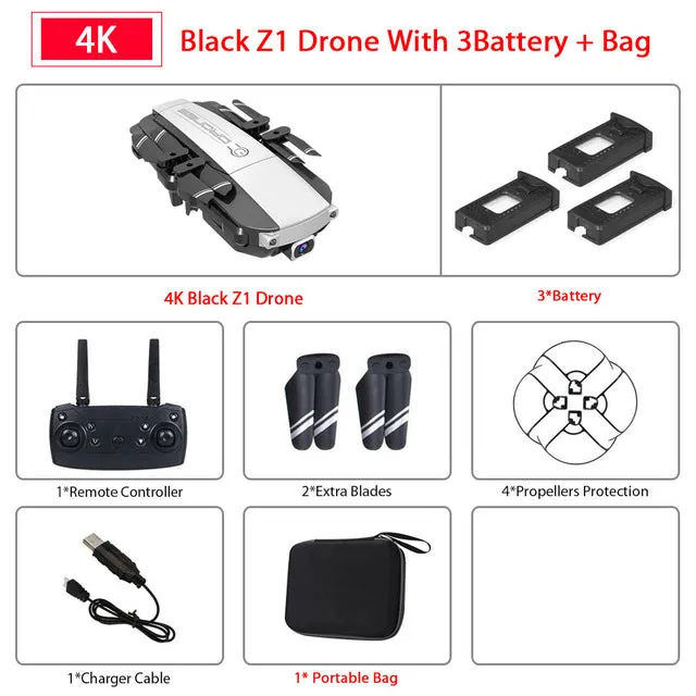 Z1 Wifi FPV Mini Drone with 1080P 4K HD Camera